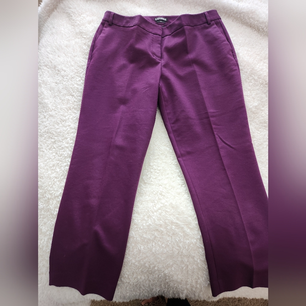 Express Editor crops, plum color, size 12